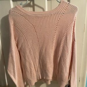 garage pink knit sweater